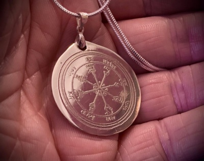 Sterling Silver 4th Pentacle of the Sun for Seeing Spirits